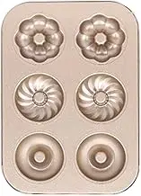 Lesunbak Donut Mold Cake Pan, Heat Resistant Baking Shaper Cake Making Supplies for Bakery, Kitchen, Work with Oven Fryer