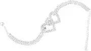 LIFKOME Full Diamond Herz Anklet Boho Jewelry Double Chain Ankle Bracelets Beach Necklaces Beach Bracelets for Women Gold Plated Anklet Leg Chain Gold Anklet Silver Rhinestones