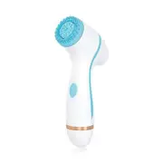Electric Cleansing Face Brush Ultrasonic Skin Care Tool Silicone Facial Brush Skin Face Cleansing Face Massager Instrument(Blue)