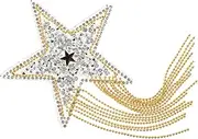VILLFUL Star Shape Rhinestone Applique Patch for Clothing DIY Garments Accessories Decoration for Skirts Bags and Crafts Bead Chain