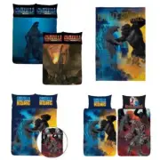 Godzilla Reversible Bedding Fleece Blanket - Single Double Duvet Cover Set