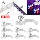 50/100pcs Mounting Bracket Clip Fastener Fixing 5050 5630 3528 LED Strip Light