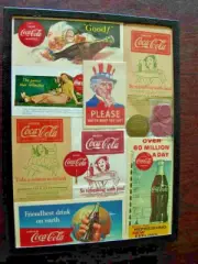 Coca Cola Vendor Pin, Blotters, Drip Bags, Bottle Markers Vintage Coke ORIGINAL