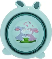 Healeved Mini Rabbit Wash Basin Baby Bath Tub Portable Collapsible Safe Material for Travel
