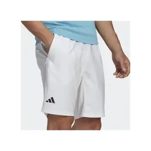 【adidas 愛迪達】Club 3STR Short 男款 白色 吸濕 排汗 再生材質 透氣 運動 短褲 HS3251