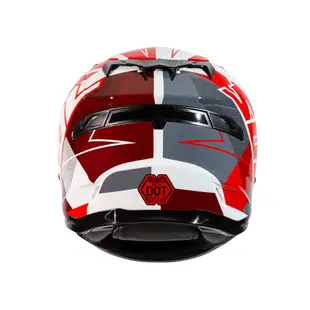 【SOL Helmets】SF-6全罩式安全帽 (超視界_白/灰紅) ｜ SOL安全帽官方商城