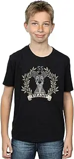 [Absolute Cult] Disney Boys Lady And The Tramp Tramp Since 55 T-Shirt Black 12-13 years