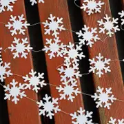 4m Matte White Christmas Snowflakes Paper Garland