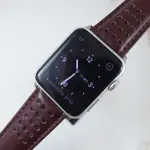 【錶帶城】一代二代三代四代用 APPLE WATCH『6MM加厚』38MM40M42MM44MM 柔軟山羊皮鋼扣表帶