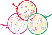 QUMIIRITY Versatile Fan 3pcs Set Foldable Cartoon Style Retro Hand Fan Suitable for Dance Stage Parties and Home Decor Random Style