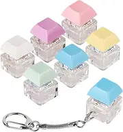 6pcs Keyboard Fidget Toy, Clicky & Silent Fidget Keyboard Keychain Multicolored Mechanical Keyboard Fidget Funny Button Fidget Toy Keyboard Fidget Clicker for Decompression Decoration