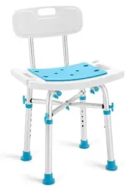 Health Line Massage Products Shower Stool for Narrow Bathtub, Small Bath...