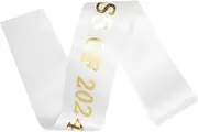 [OATIPHO] Shoulder Strap Graduation Scarf Bachelor Sash School Leavers Sash Graduation Sashes Birthday Crown for Women Bachelorette Sash Prom Banner Shoulder Cape Senior Black Bronzing