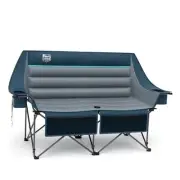 Double Camping Chair with Padded, Heavy Duty Outdoor Folding Camp Couch,