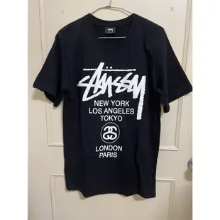 stussy世界巡迴 黑S 短T