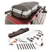 Adventure Kings Premium Roof Top Bag 4x4 + Illuminator 4 Bar Camping Light Kit