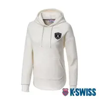 在飛比找momo購物網優惠-【K-SWISS】刷毛連帽上衣 Hoodie-女-米白(19