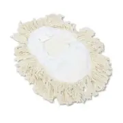 Boardwalk Wedge Dust Mop Head, Cotton, 17 1/2l x 13 1/2w, White