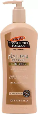 Cocoa Butter Formula Natural Bronze Gradual Tanning Moisturiser, 400Ml