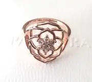 Pandora Rose Gold, Rose Petals Statement Ring #189412C01 +BOX +POLISH CLOTH +Tag