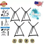 Sturdy Foldable Easel Display - 15" to 21" Adjustable with Rubber Feet, 4 Pack