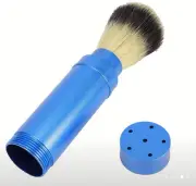 1 Portable Beard Brush Travel Shaving Brush Foam Maker For Men Blue