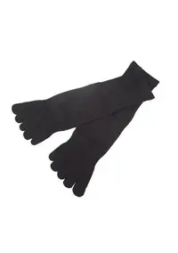 在飛比找Yahoo!奇摩拍賣優惠-PULOG 黑色 純棉休閒五趾短襪 M