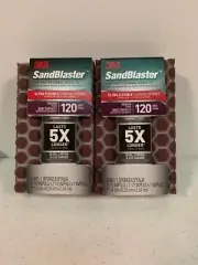 (2-Pack) 3M SandBlaster 120 Grit Sanding Sponge Medium #20908-120-UFS