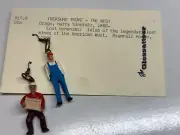 Adorable Vintage Model Train Figure Pierced Earrings Treasure Trove The West NWT