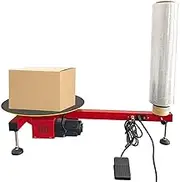 Electric Stretch Film Wrapping Machine - Auto Pallet/Carton Wrapper 70cm Width + Ø40cm Turntable, Industrial Packer for Logistics/Warehouse with 70% Faster Operation