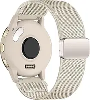 EverAct 18mm Nylon Magnetic Watch Band Compatible with Garmin Venu 3S/Venu 2S/Vivoactive 4S/Vivomove 3S/Forerunner 255S/Forerunner 265S, Loop Magnetic Stretchy Elastic Replacement Strap for Women Men