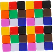 FOYTOKI 60pcs Blank Acrylic Dice for DIY Projects Unfinished Square Dice for Party Games Crafts and Educational Use Creative Accessory for Imagination and Learning