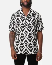 [XXIII] Xxiii Aztec Button Up Shirt Black/white - Size S S Black/White