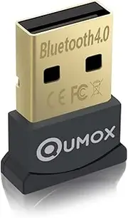 QUMOX Bluetooth 4.0 USB Adapter/Dongle, Bluetooth Transmitter and Receiver for Windows 10/8.1/8 / 7 / Vista, Plug and Play Compatible Windows 7 and Above