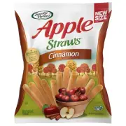 Sensible Portions Straws APPLE CINNAMON Flavor Baked Chips 14Oz (1 Pack) 30% Fat