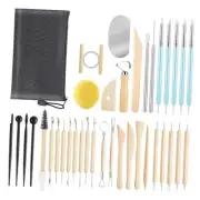 UUSYCUN 35PCS Clay Sculpting Tools, Pottery & Clay Modeling Tools, Wood