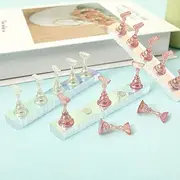 3Pcs Acrylic Nail Display Stands, Display Nail Holder for Display Painting Nails, Nail Art Display Stand, Practice Nail Stand Set(Hair Colour Caps, Make-Up Bags & Cases, Facial Cleansers)