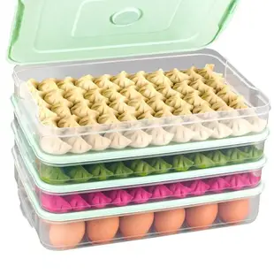 餃子盒廚房家用水餃盒冰箱保鮮盒收納盒塑料冷凍托盤餛飩盒雞蛋盒