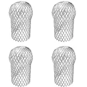 4 Pack Gutter Downspout Guards 3.5 Inch Aluminum Leaf Filter Strainer for Gutter