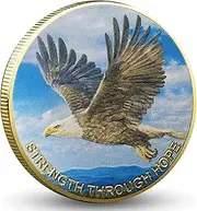 Strength Through Hope Soar Eagle Challenge Coin Christian Pocket Hug Token Sobriety Chip AA Medallion