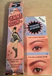 Benefit Gimme Me Brow Volumizing One Gel #5 Cool Black Brown Mini New In Box