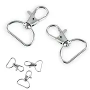 30 Pack 1 Inch Metal Swivel Clasp Snap Hooks D Rings Lobster Claw Clasps