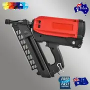 Cordless Framing Nailer 34 Degree Gas Nail Gun Nailer 2 Battery Charger Tool Box