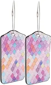 [BESTYASH] Luggage Tag Millennium Travel Bag Label Mermaid Scale Suitcase Identifier Luggage Tag for Suitcase