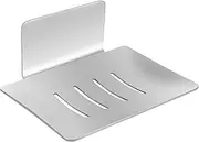 Self-Adhesive Soap Dish for Shower, Stainless Steel Bar Soap Holder Dishes for Bathroom Kitchen