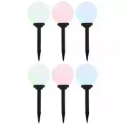 NNEVL Outdoor Solar Lamps 6 pcs LED Spherical 20 cm RGB