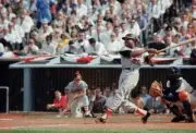 World Series Baltimore Orioles Frank Robinson in action vs Los Ang- Old Photo 1