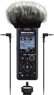 OM SYSTEM LS-P5 Video Camera Kit, Hi-Res Audio Recorder incl. Windscreen, Hot Shoe Adapter, 3.5 mm Audio Cable, Widespread Directional Control, 16 GB Memory, 37h runtime