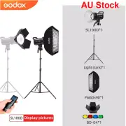 Godox SL100D Studio LED Video Light + 60*90cm Grid Softbox Stand BD-04 Barndoor