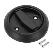 Recessed Sliding Door Pulls Handles Hidden Closet Finger Flush Knob, Black